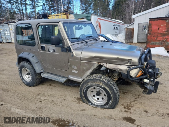 2004 Jeep Wrangler Sahara with VIN 1J4FA59S64P774768, listed as a Copart auction lot 49868895 with 120,800 mi miles and Salvage Title. Bid and sale history available at DreamBid. Image 4.