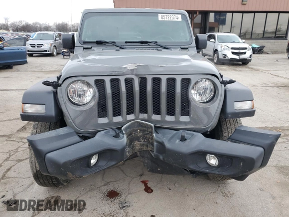2018 Jeep Wrangler Sport S with VIN 1C4GJXAG0JW276564, listed as a Copart auction lot 85722374 with 58,049 mi miles and Salvage title. Bid and sale history available at DreamBid. Image 5.