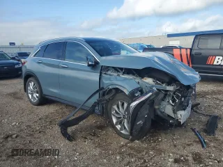 2022 Infiniti QX50 Essential with VIN 3PCAJ5CB1NF117378, listed as a Copart auction lot 60645134 with 29,468 mi miles and Salvage Title. Bid and sale history available at DreamBid. Image 4.