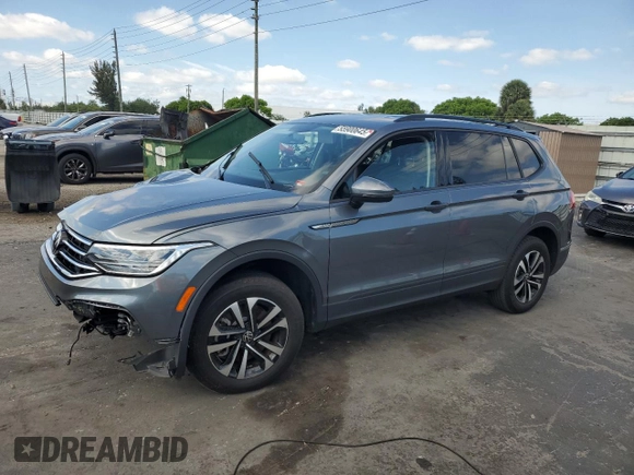 2022 Volkswagen Tiguan S with VIN 3VV1B7AX5NM138710, listed as a Copart auction lot 55900645 with 16,837 mi miles and Salvage title. Bid and sale history available at DreamBid. Image 1.