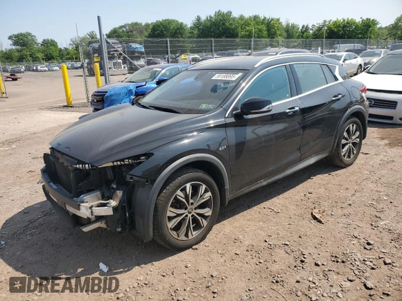 2018 Infiniti QX30 Premium with VIN SJKCH5CR1JA059399, listed as a Copart auction lot 59188895 with 122,008 mi miles and Salvage title. Bid and sale history available at DreamBid. Image 1.