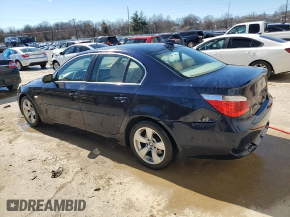 2006 BMW 5 Series 530i with VIN WBANE73556CM39724, listed as a Copart auction lot 46697405 with 191,164 mi miles and Non Repairable. Bid and sale history available at carsss.com. Image 2.