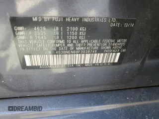 2015 Subaru Legacy 3.6R Limited with VIN 4S3BNEN68F3038748, listed as a Copart auction lot 50318545 with 55,770 mi miles and Salvage Title. Bid and sale history available at carsss.com. Image 14.