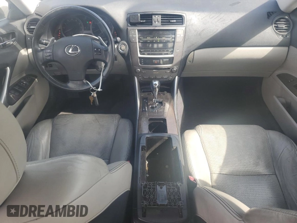 2010 Lexus IS 250 with VIN JTHCF5C21A5041066, listed as a Copart auction lot 57221695 with 256,419 mi miles and Salvage title. Bid and sale history available at DreamBid. Image 8.