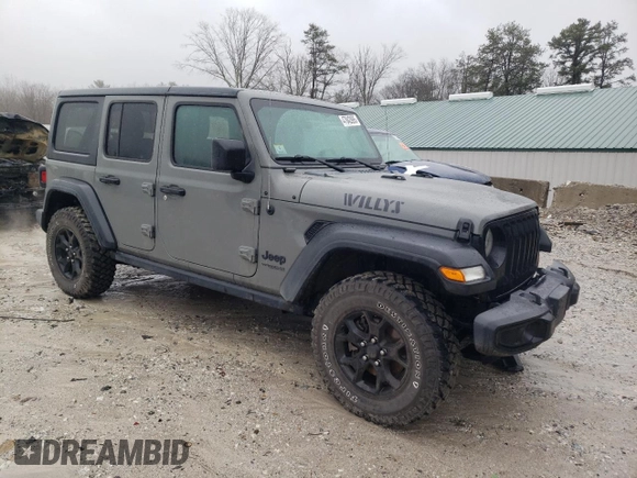 2021 Jeep Wrangler Unlimited Sport S with VIN 1C4HJXDN8MW586934, listed as a Copart auction lot 47842895 with 48,946 mi miles and Salvage Title. Bid and sale history available at carsss.com. Image 4.