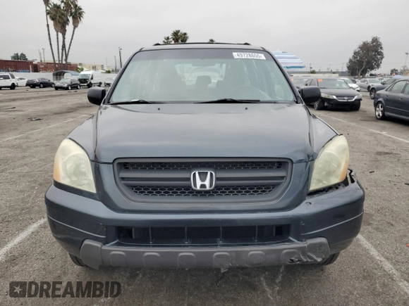 2005 Honda Pilot LX z VIN 2HKYF18125H505956, wystawiony jako Copart lot #49728655 z przebiegiem 275 696 mil mil oraz Szkoda całkowita • Salvage title. Historia ofert i sprzedaży dostępna na DreamBid. Obrazek 5.