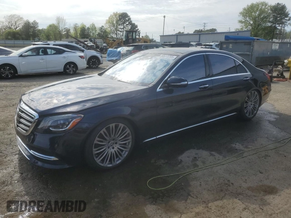 2020 Mercedes-Benz S-Class S 560 with VIN W1KUG8DB1LA586803, listed as a Copart auction lot 50613785 with 55,539 mi miles and Non Repairable. Bid and sale history available at carsss.com. Image 1.