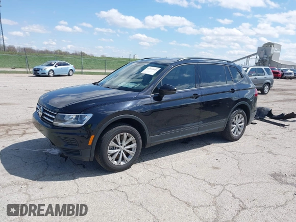 2019 Volkswagen Tiguan S with VIN 3VV0B7AX3KM119645, listed as a IAAI auction lot 41973924 with 100,914 mi miles and . Bid and sale history available at DreamBid. Image 2.