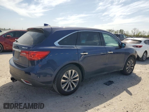 2014 Acura MDX Technology with VIN 5FRYD3H41EB001441, listed as a Copart auction lot 49860305 with 205,236 mi miles and Salvage Title. Bid and sale history available at DreamBid. Image 3.