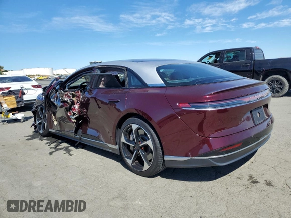 2023 Lucid Air Grand Touring z VIN 50EA1GBA1PA009192, wystawiony jako Copart lot #68173714 z przebiegiem 6 021 mil mil oraz Szkoda całkowita • Salvage title. Historia ofert i sprzedaży dostępna na DreamBid. Obrazek 2.