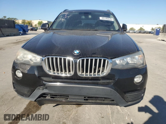 2016 BMW X3 sDrive28i with VIN 5UXWZ7C50G0M83790, listed as a Copart auction lot 49146635 with 201,172 mi miles and Clean Title. Bid and sale history available at DreamBid. Image 5.