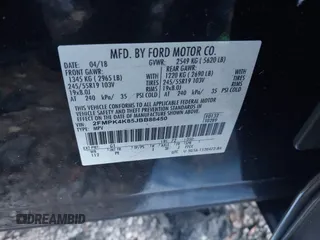2018 Ford Edge Titanium with VIN 2FMPK4K85JBB88450, listed as a IAAI auction lot 41148816 with 124,320 mi miles. Bid and sale history available at carsss.com. Image 9.