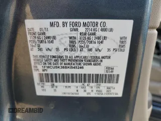 2011 Ford Escape Hybrid with VIN 1FMCU5K38BKB45246, listed as a Copart auction lot 41334925 with 114,877 mi miles and Clean title. Bid and sale history available at DreamBid. Image 13.