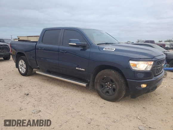 2022 Ram 1500 Big Horn with VIN 1C6RREMT0NN475485, listed as a Copart auction lot 78868054 with 52,306 mi miles and Salvage Title. Bid and sale history available at carsss.com. Image 4.