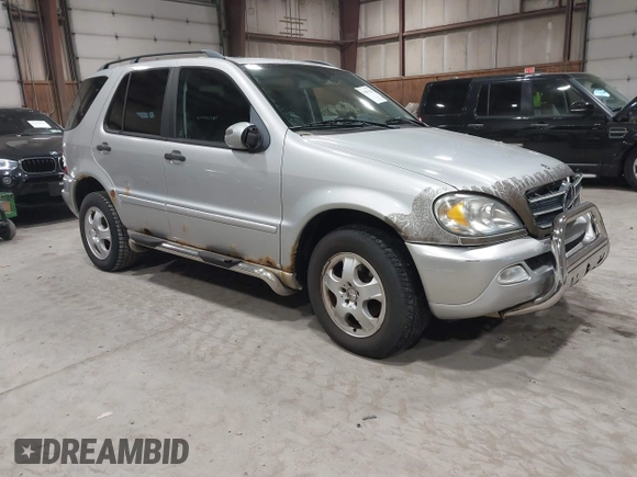 2002 Mercedes-Benz M 320/430/500 with VIN 4JGAB54E42A343467, listed as a IAAI auction lot 41891163 with 173,924 mi miles and . Bid and sale history available at DreamBid. Image 1.