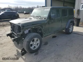 2022 Jeep Wrangler Unlimited Sport S with VIN 1C4HJXDG2NW151250, listed as a Copart auction lot 46073145 with 46,531 mi miles and Salvage Title. Bid and sale history available at carsss.com. Image 1.