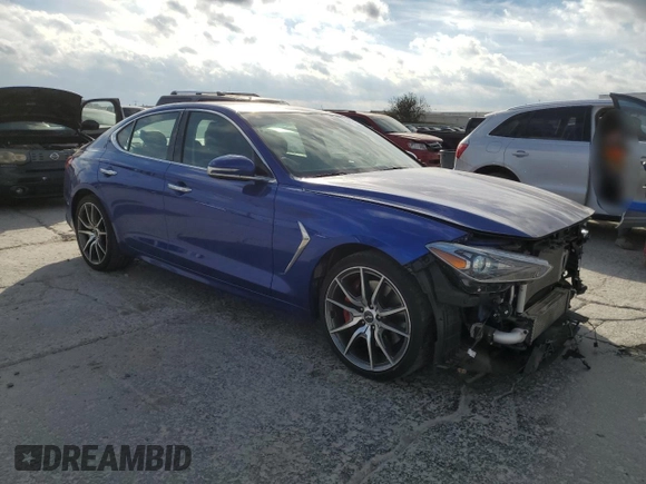 2020 Genesis G70 2.0T Sport with VIN KMTG24LA1LU063322, listed as a Copart auction lot 78487314 with 14,284 mi miles and Salvage Title. Bid and sale history available at carsss.com. Image 4.
