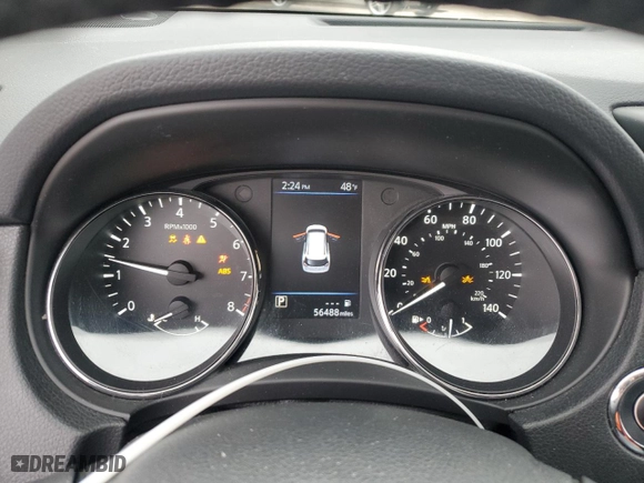2019 Nissan Rogue SV with VIN 5N1AT2MV5KC736376, listed as a Copart auction lot 43538035 with 56,488 mi miles and Salvage Title. Bid and sale history available at carsss.com. Image 9.