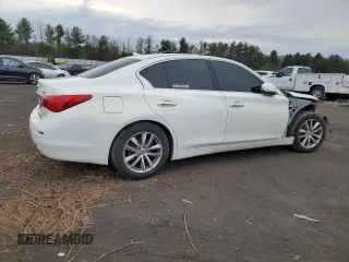 2015 Infiniti Q50 Premium with VIN JN1BV7AR1FM394225, listed as a Copart auction lot 52984735 with 128,305 mi miles and Salvage Title. Bid and sale history available at carsss.com. Image 3.