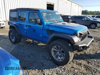 2022 Jeep Wrangler Unlimited Sport S z VIN 1C4HJXDG4NW224683, wystawiony jako Copart lot #70258994 z przebiegiem 21 098 mil mil oraz Szkoda całkowita • Salvage title. Historia ofert i sprzedaży dostępna na DreamBid. Obrazek 4.