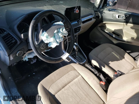 2019 Ford EcoSport SE z VIN MAJ6S3GL2KC283093, wystawiony jako Copart lot #84455354 z przebiegiem Nie podano mil oraz Nie do naprawy • Non repairable. Historia ofert i sprzedaży dostępna na DreamBid. Obrazek 8.
