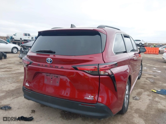 2021 Toyota Sienna LE with VIN 5TDKRKEC5MS025881, listed as a IAAI auction lot 41565581 with 1 mi miles. Bid and sale history available at carsss.com. Image 4.