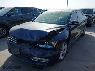 2013 Volkswagen Passat TDI SEL Premium with VIN 1VWCN7A33DC125396, listed as a IAAI auction lot 41862605 with 123,542 mi miles. Bid and sale history available at carsss.com. Image 2.