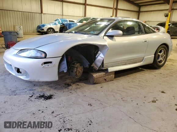 1997 Mitsubishi Eclipse GS-T with VIN 4A3AK54F9VE024251, listed as a Copart auction lot 46135205 with 199,366 mi miles and Salvage Title. Bid and sale history available at carsss.com. Image 1.