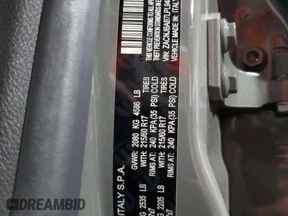 2020 Jeep Renegade Sport z VIN ZACNJBAB7LPL94803, wystawiony jako Copart lot #49058345 z przebiegiem 82 828 mil mil oraz Szkoda całkowita • Salvage title. Historia ofert i sprzedaży dostępna na DreamBid. Obrazek 13.