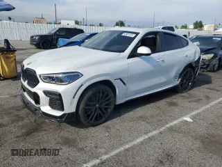 2022 BMW X6 M50i z VIN 5UXCY8C03N9K22484, wystawiony jako Copart lot #53091035 z przebiegiem Nie podano mil oraz Szkody całkowita. Historia ofert i sprzedaży dostępna na DreamBid. Obrazek 1.
