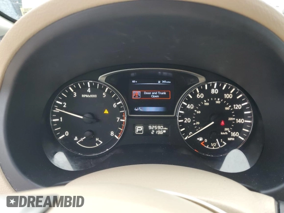 2015 Nissan Altima SL with VIN 1N4AL3AP9FN367277, listed as a Copart auction lot 60345345 with 92,590 mi miles and Salvage title. Bid and sale history available at DreamBid. Image 9.