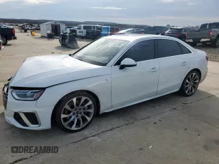 2020 Audi A4 Premium Plus with VIN WAUENAF4XLA039567, listed as a Copart auction lot 47057805 with 41,826 mi miles and Salvage Title. Bid and sale history available at DreamBid. Image 1.