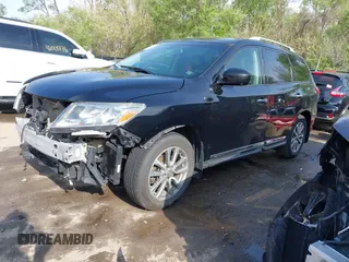 2016 Nissan Pathfinder SV with VIN 5N1AR2MNXGC663656, listed as a IAAI auction lot 42000343 with 122,577 mi miles. Bid and sale history available at carsss.com. Image 19.