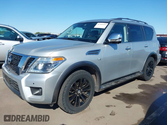 2018 Nissan Armada Platinum with VIN JN8AY2NF8J9331724, listed as a IAAI auction lot 41761151 with 64,975 mi miles. Bid and sale history available at carsss.com. Image 17.