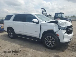 2023 Chevrolet Tahoe LS with VIN 1GNSKMKD7PR202230, listed as a Copart auction lot 56620975 with 27,007 mi miles and Salvage title. Bid and sale history available at DreamBid. Image 4.