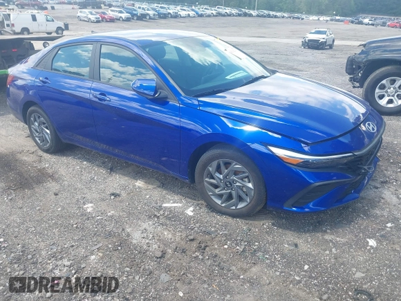 2024 Hyundai Elantra SEL with VIN KMHLM4DG4RU650273, listed as a IAAI auction lot 42192319 with 24,721 mi miles and . Bid and sale history available at DreamBid. Image 1.