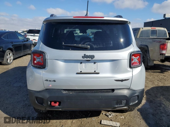 2015 Jeep Renegade Trailhawk with VIN ZACCJBCT0FPB56244, listed as a Copart auction lot 46077635 with 98,455 mi miles and Salvage Title. Bid and sale history available at DreamBid. Image 6.