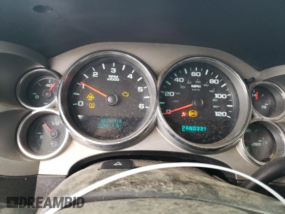 2008 Chevrolet Silverado 1500 1LT with VIN 2GCEC130081124610, listed as a Copart auction lot 45158565 with 327,843 mi miles and Salvage Title. Bid and sale history available at DreamBid. Image 9.