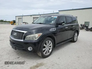 2011 Infiniti QX56 7-passenger with VIN JN8AZ2NE8B9005573, listed as a Copart auction lot 53086155 with 166,571 mi miles and Clean Title. Bid and sale history available at carsss.com. Image 1.