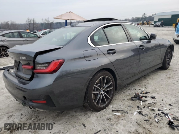 2020 BMW 3 Series 330i with VIN 3MW5R1J01L8B18727, listed as a Copart auction lot 48776375 with Not Provided miles and Salvage Title. Bid and sale history available at carsss.com. Image 3.