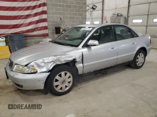 2001 Audi A4 с VIN WAUAC68D91A145228, выставлен на аукционе Copart как лот 50294475 с пробегом 117 859 миль миль и Списание • Salvage title. История ставок и продаж доступна на DreamBid. Изображение 1.