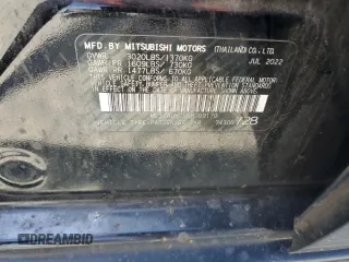 2022 Mitsubishi Mirage ES с VIN ML32AUHJ5NH009170, выставлен на аукционе Copart как лот 54582395 с пробегом 152 663 миль миль и Списание • Salvage title. История ставок и продаж доступна на DreamBid. Изображение 12.