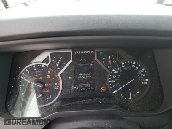 2022 Toyota Tundra SR with VIN 5TFKB5AA3NX016733, listed as a Copart auction lot 56575425 with 27,915 mi miles and Clean title. Bid and sale history available at DreamBid. Image 9.