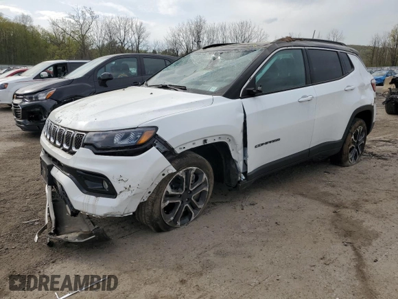 2023 Jeep Compass Limited с VIN 3C4NJDCN6PT573001, выставлен на аукционе Copart как лот 54737785 с пробегом 13 932 миль миль и Списание • Salvage title. История ставок и продаж доступна на DreamBid. Изображение 1.
