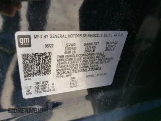 2022 GMC Terrain SLE с VIN 3GKALTEV8NL233401, выставлен на аукционе Copart как лот 54526665 с пробегом 87 838 миль миль и Списание • Salvage title. История ставок и продаж доступна на DreamBid. Изображение 13.
