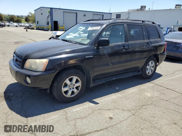 2003 Toyota Highlander z VIN JTEGF21A430075204, wystawiony jako Copart lot #57461935 z przebiegiem 267 331 mil mil oraz Szkoda całkowita • Salvage title. Historia ofert i sprzedaży dostępna na DreamBid. Obrazek 1.