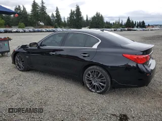 2016 Infiniti Q50 Red Sport 400 with VIN JN1FV7AR3GM451365, listed as a Copart auction lot 62960125 with 87,833 mi miles and Salvage title. Bid and sale history available at DreamBid. Image 2.