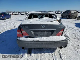 2005 Lexus LS 430 with VIN JTHBN36F255012926, listed as a Copart auction lot 45208135 with 197,570 mi miles and Salvage Title. Bid and sale history available at carsss.com. Image 6.