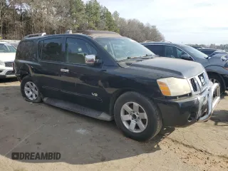 2006 Nissan Armada LE z VIN 5N1AA08A86N734102, wystawiony jako Copart lot #42944385 z przebiegiem 241 609 mil mil oraz Szkoda całkowita • Salvage title. Historia ofert i sprzedaży dostępna na DreamBid. Obrazek 4.