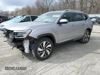 2024 Volkswagen Atlas SEL with VIN 1V2BR2CA9RC610293, listed as a Copart auction lot 50202415 with 4,378 mi miles and Salvage title. Bid and sale history available at DreamBid. Image 1.